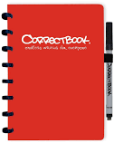 Notitieboek Correctbook A6 lijn 40blz Horizon Red 1 Stuk