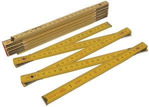 Duimstok hout Frans 2m 10 delig Class III 1 Stuk