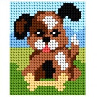 Kinderborduurpakket 520 17x20cm hondje  1 Stuk