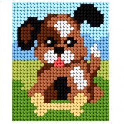 Kinderborduurpakket 520 17x20cm hondje  1 Stuk
