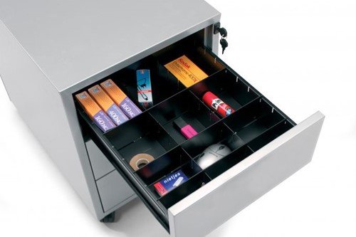 ROLBLOK NEUTRAL 3 LADEN ALUMINIUM 53.5X42X58CM. (HXBXD) 1 Stuk