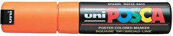 Paintmarker Uni POSCA PC8K B schuin fluor oranje 1 Stuk