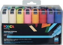 Paintmarker Uni POSCA PC8K B schuin 16st assorti 16 Stuk