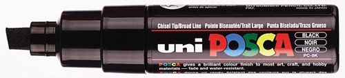 Paintmarker Uni POSCA PC8K B schuin zwart 1 Stuk