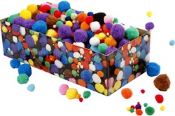 Pompons Creativ Company doos 720 stuks assorti 720 Stuk