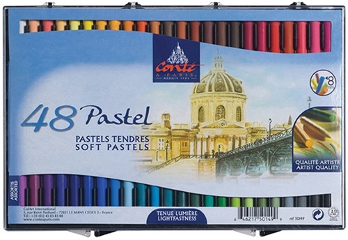 CONTE SOFT PASTELS ROND 48 KLEUREN ASSORTIE