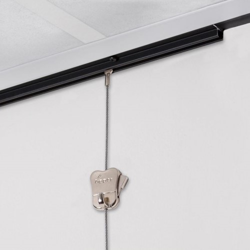 Stas - u-rail zwart 300 cm (8 gaten per meter) 1 Stuk